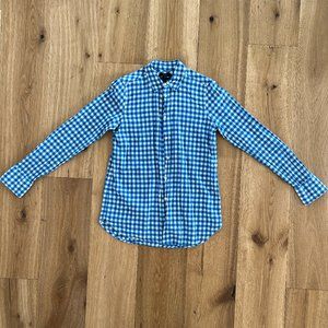 J.Crew Women's Boy-fit shirt in crinkle gingham